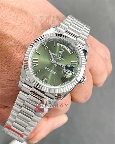 rolex day date 40 olive green|Rolex Day-Date 40 price.